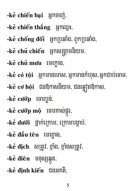 Từ điển Việt Khmer