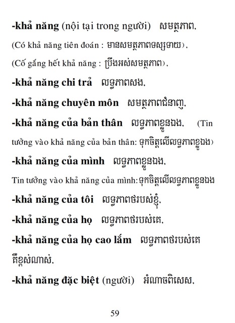 Từ điển Việt Khmer