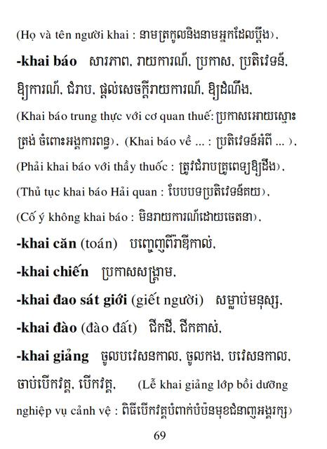 Từ điển Việt Khmer