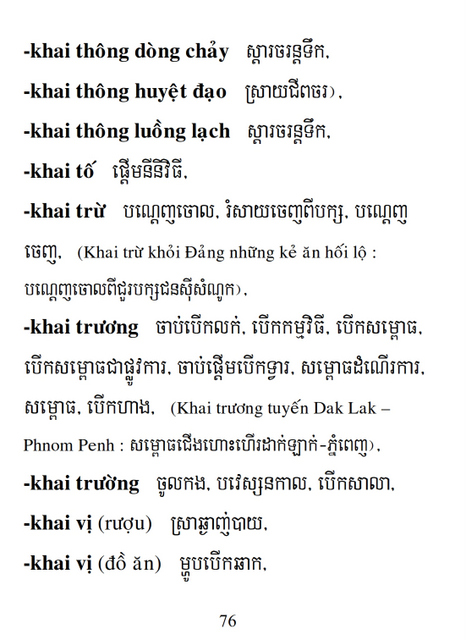 Từ điển Việt Khmer