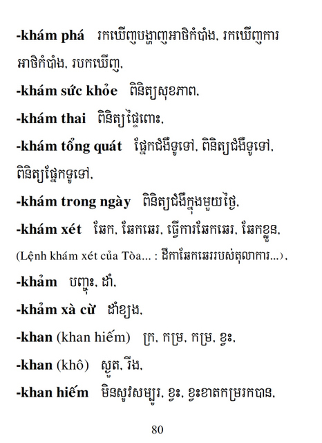 Từ điển Việt Khmer