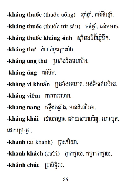 Từ điển Việt Khmer