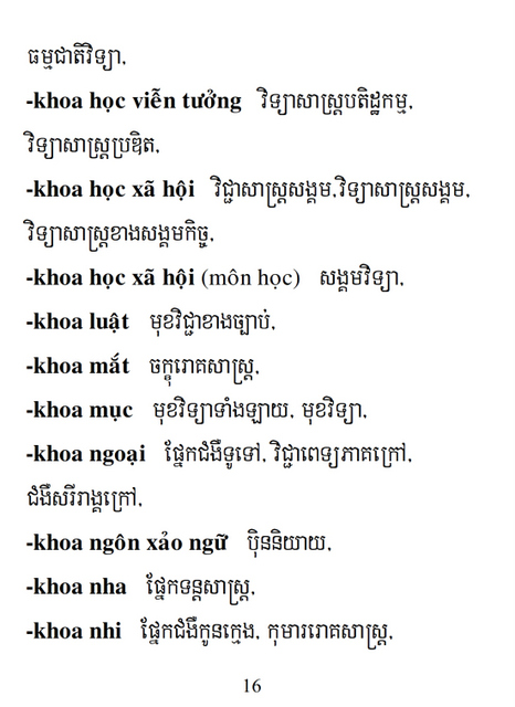 Từ điển Việt Khmer