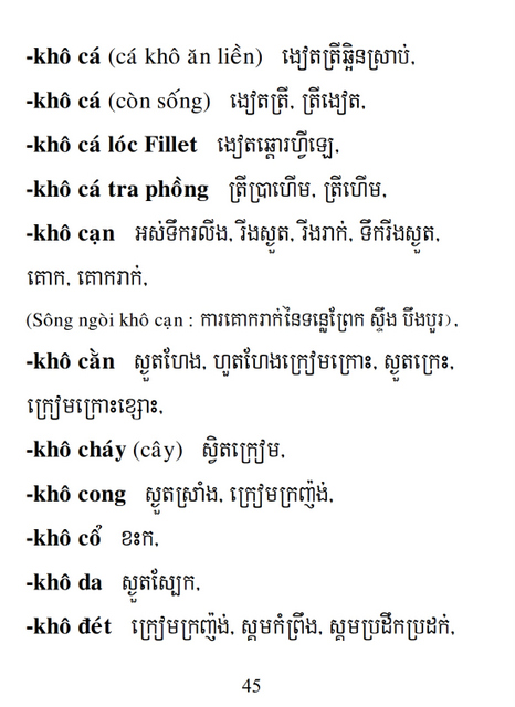 Từ điển Việt Khmer