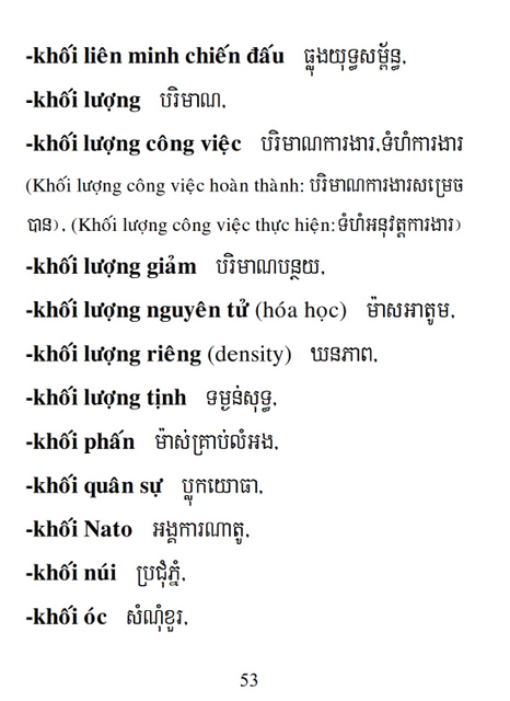 Từ điển Việt Khmer