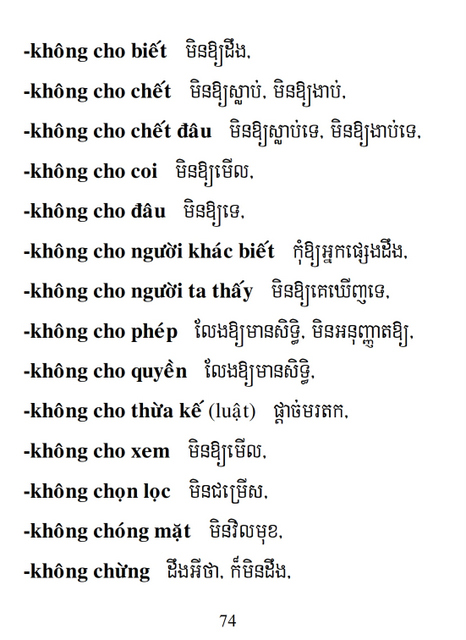 Từ điển Việt Khmer