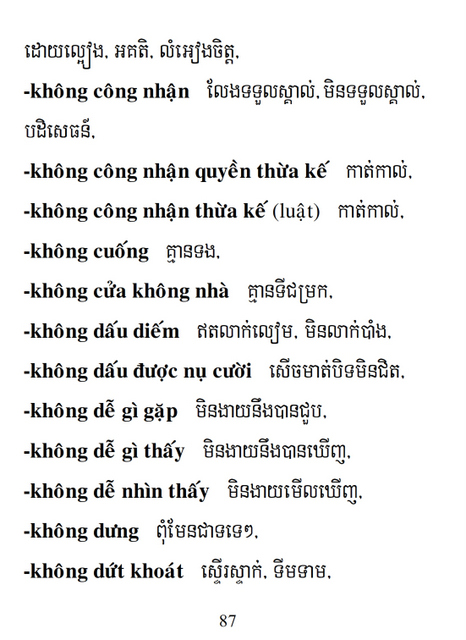 Từ điển Việt Khmer