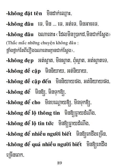 Từ điển Việt Khmer