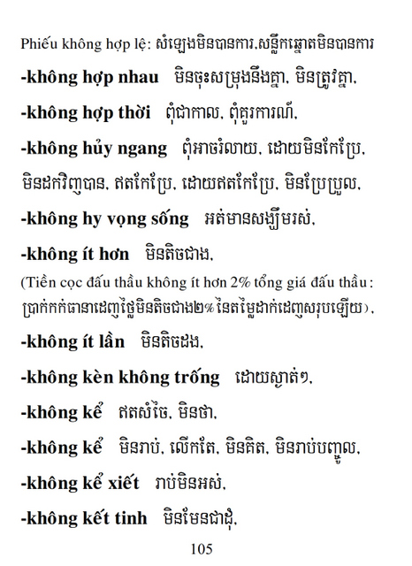 Từ điển Việt Khmer