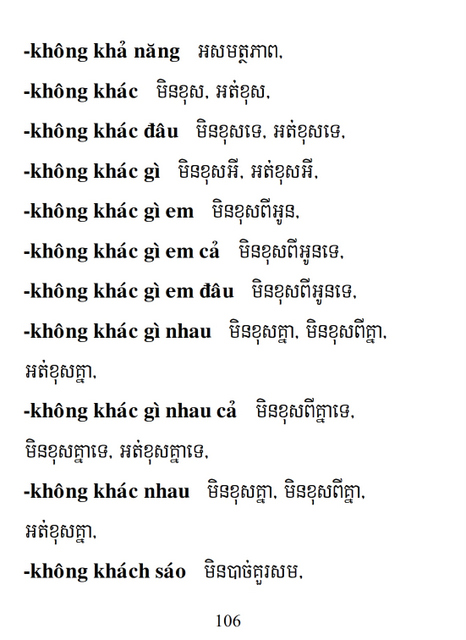 Từ điển Việt Khmer