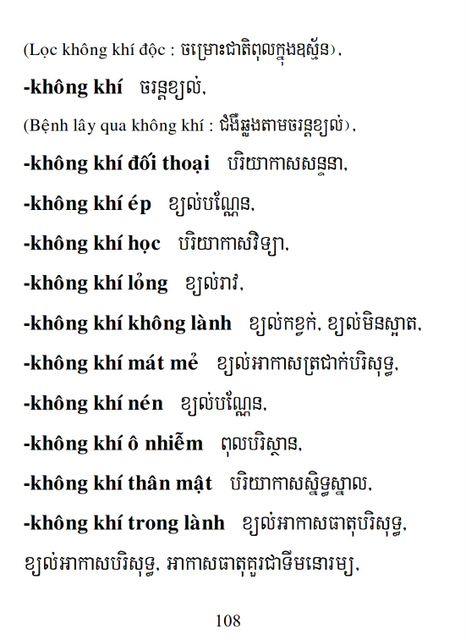 Từ điển Việt Khmer