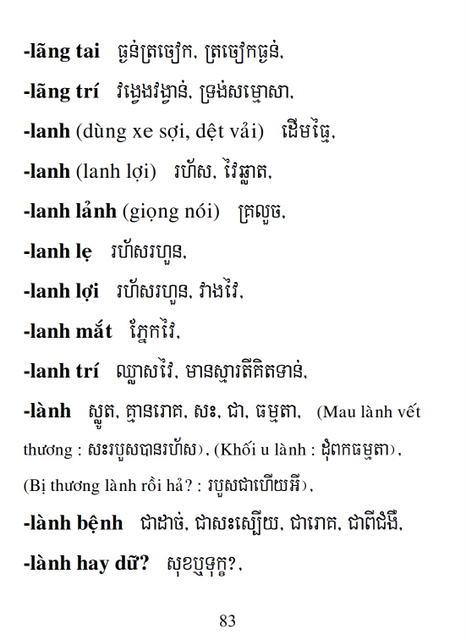 Từ điển Việt Khmer