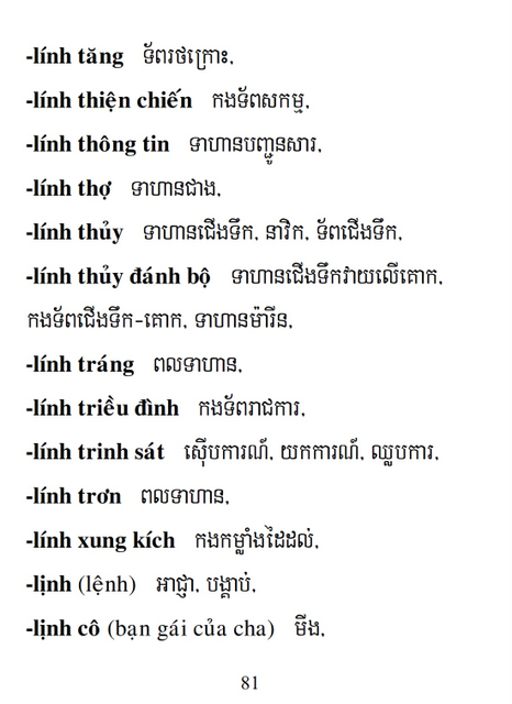 Từ điển Việt Khmer