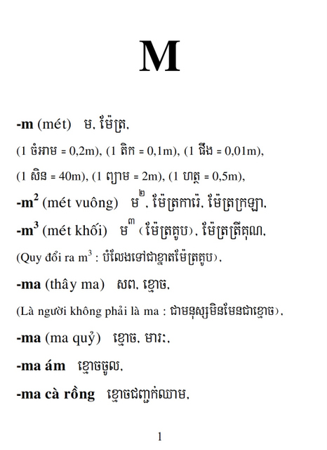 Từ điển Việt Khmer