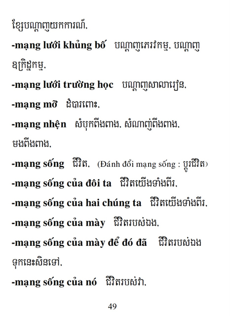 Từ điển Việt Khmer