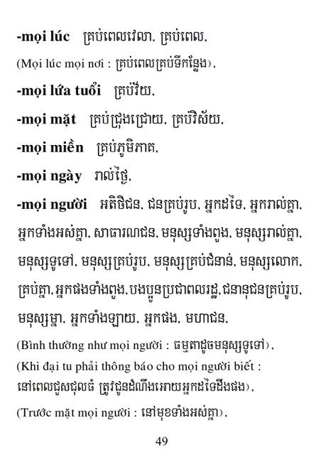 Từ điển Việt Khmer