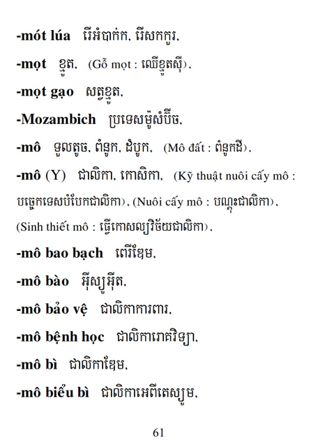 Từ điển Việt Khmer