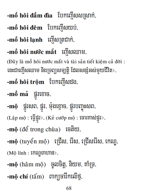 Từ điển Việt Khmer