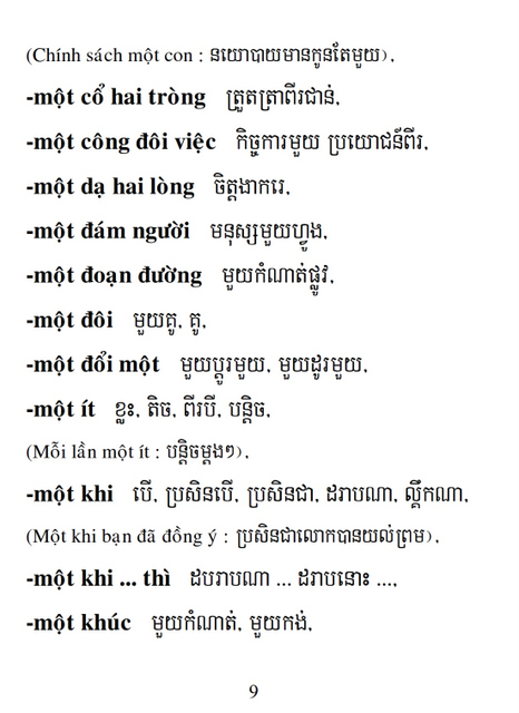 Từ điển Việt Khmer