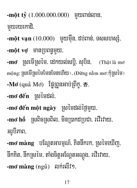 Từ điển Việt Khmer