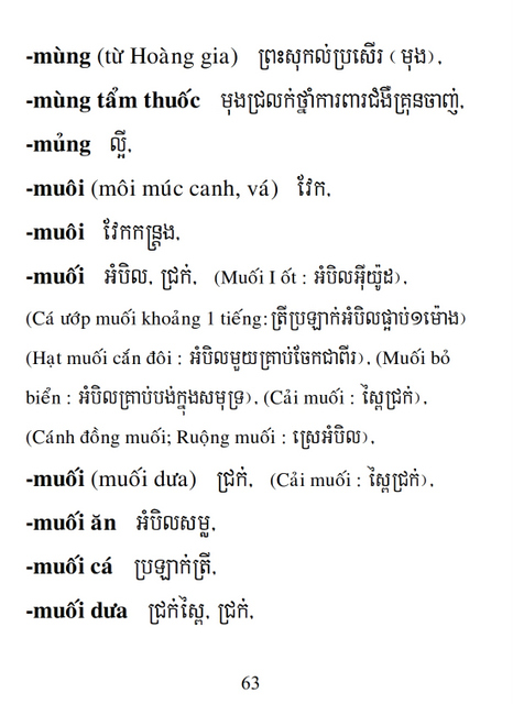 Từ điển Việt Khmer