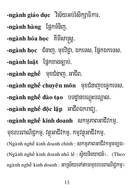 Từ điển Việt Khmer