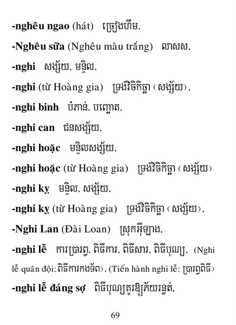 Từ điển Việt Khmer