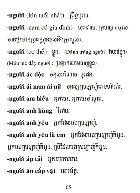 Từ điển Việt Khmer