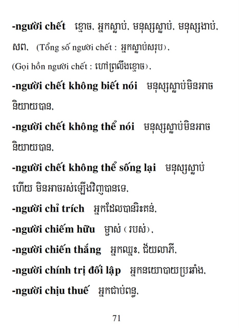 Từ điển Việt Khmer