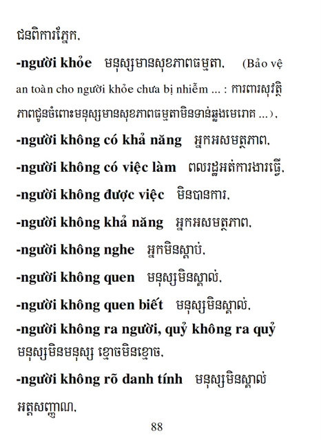 Từ điển Việt Khmer