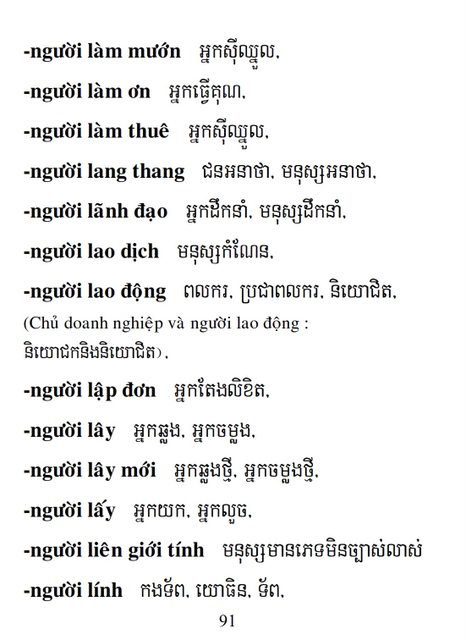 Từ điển Việt Khmer