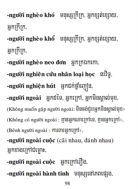 Từ điển Việt Khmer