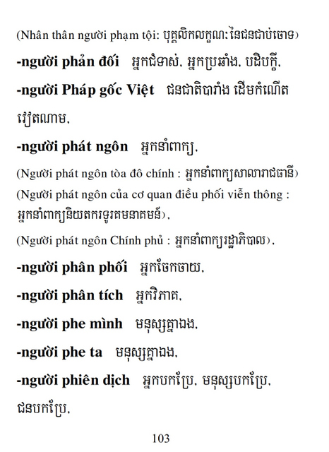 Từ điển Việt Khmer