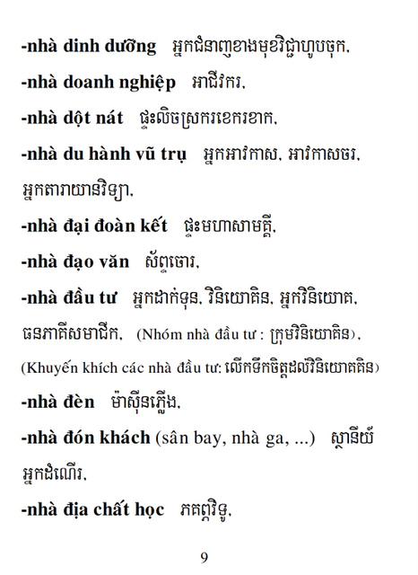 Từ điển Việt Khmer