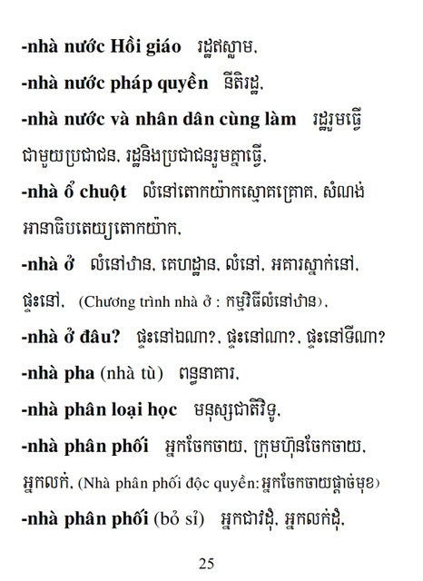 Từ điển Việt Khmer