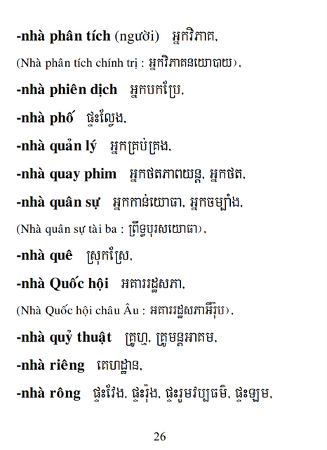 Từ điển Việt Khmer