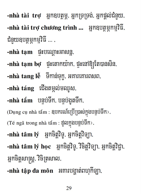 Từ điển Việt Khmer