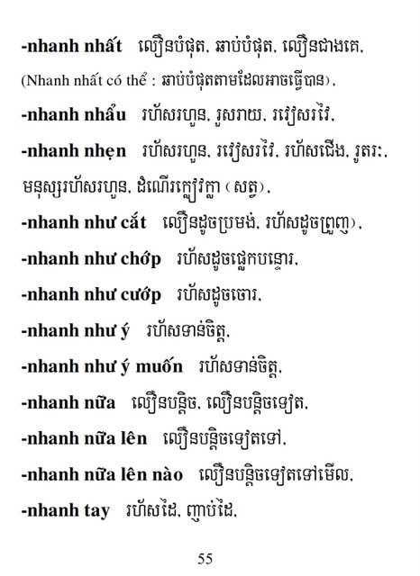 Từ điển Việt Khmer