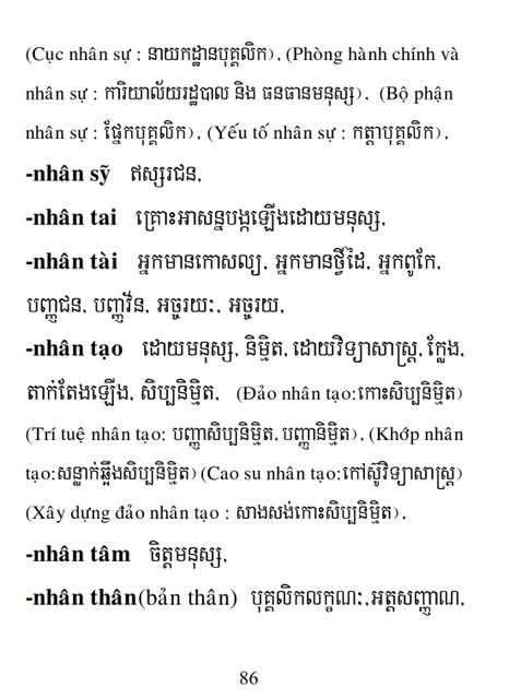 Từ điển Việt Khmer