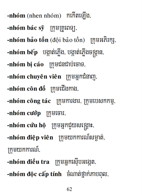 Từ điển Việt Khmer