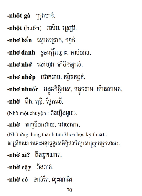 Từ điển Việt Khmer