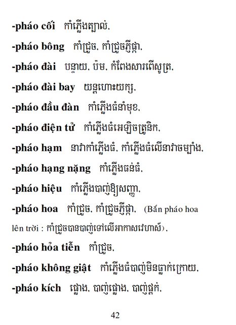 Từ điển Việt Khmer