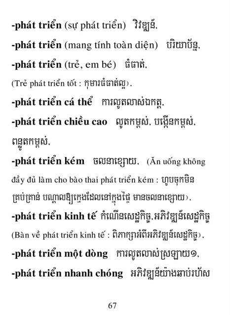 Từ điển Việt Khmer