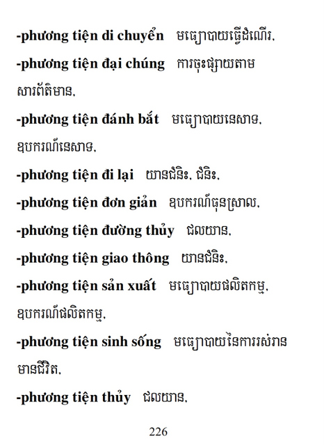 Từ điển Việt Khmer