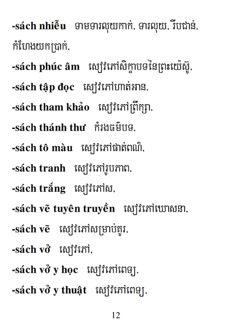 Từ điển Việt Khmer