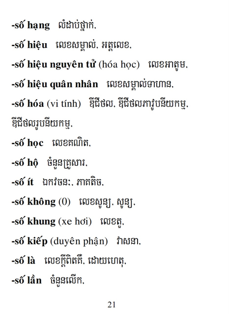 Từ điển Việt Khmer