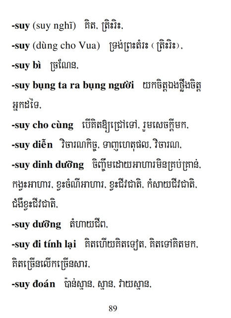 Từ điển Việt Khmer