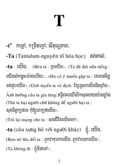 Từ điển Việt Khmer