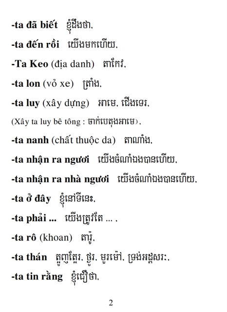 Từ điển Việt Khmer