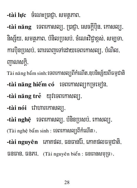 Từ điển Việt Khmer